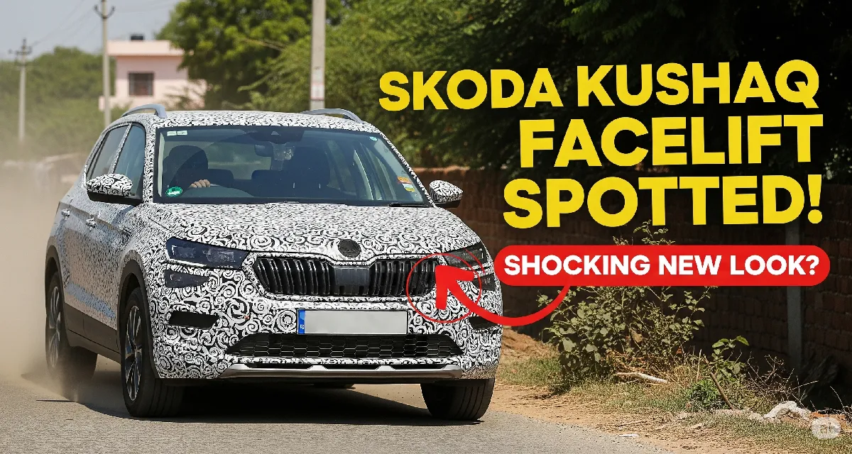 Skoda Kushaq Facelift Spotted